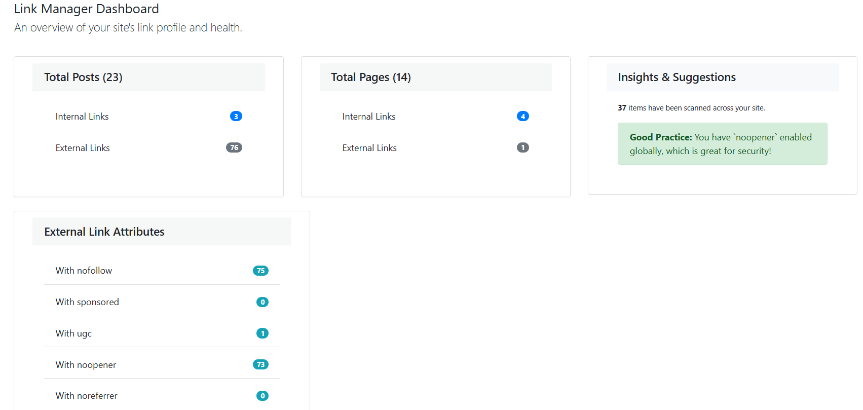 Link Manager   Centralized dashboard